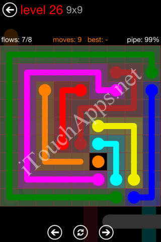 Flow Game 9x9 Mania Pack Level 26 Solution