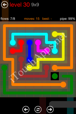 Flow Game 9x9 Mania Pack Level 30 Solution