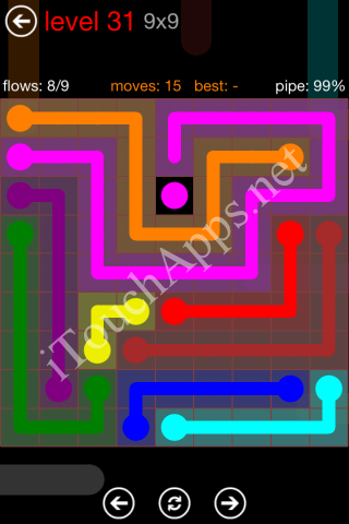 Flow Game 9x9 Mania Pack Level 31 Solution