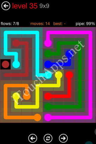 Flow Game 9x9 Mania Pack Level 35 Solution