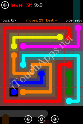 Flow Game 9x9 Mania Pack Level 36 Solution