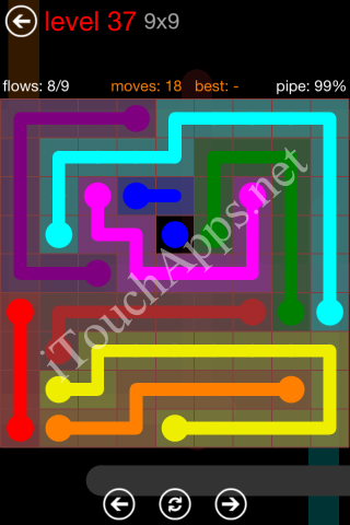 Flow Game 9x9 Mania Pack Level 37 Solution