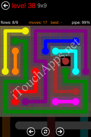 Flow Game 9x9 Mania Pack Level 38 Solution