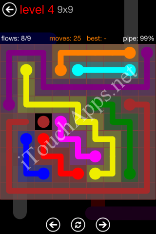 Flow Game 9x9 Mania Pack Level 4 Solution