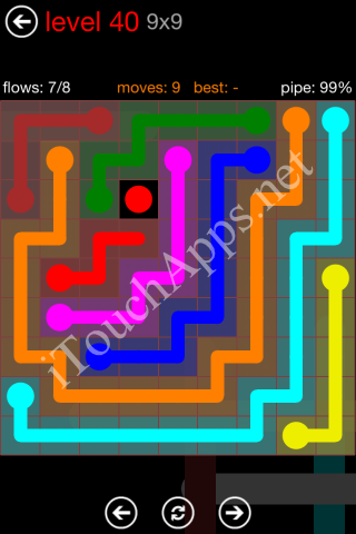 Flow Game 9x9 Mania Pack Level 40 Solution