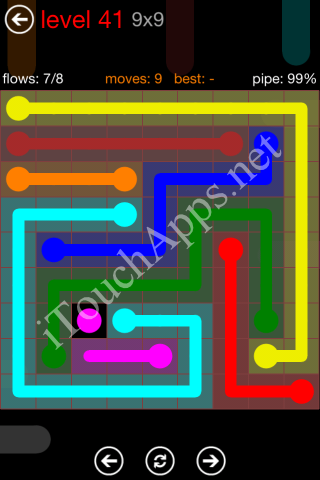 Flow Game 9x9 Mania Pack Level 41 Solution