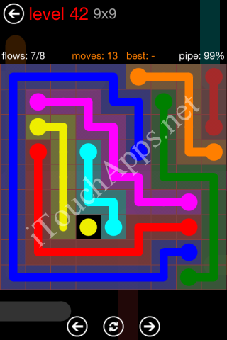 Flow Game 9x9 Mania Pack Level 42 Solution