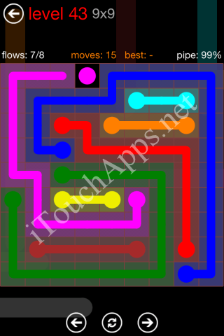 Flow Game 9x9 Mania Pack Level 43 Solution