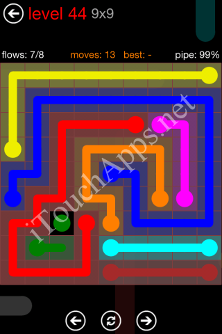 Flow Game 9x9 Mania Pack Level 44 Solution