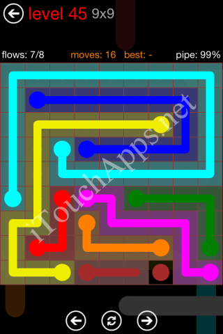 Flow Game 9x9 Mania Pack Level 45 Solution
