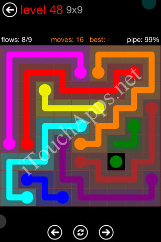 Flow Game 9x9 Mania Pack Level 48 Solution