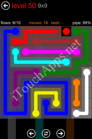 Flow Game 9x9 Mania Pack Level 50 Solution