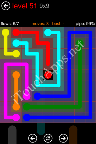 Flow Game 9x9 Mania Pack Level 51 Solution