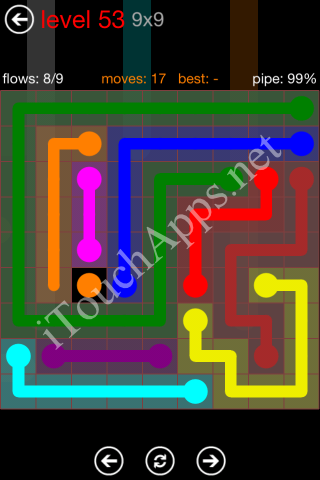 Flow Game 9x9 Mania Pack Level 53 Solution