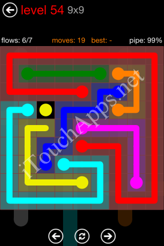 Flow Game 9x9 Mania Pack Level 54 Solution