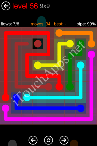 Flow Game 9x9 Mania Pack Level 56 Solution
