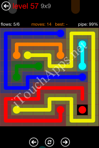 Flow Game 9x9 Mania Pack Level 57 Solution