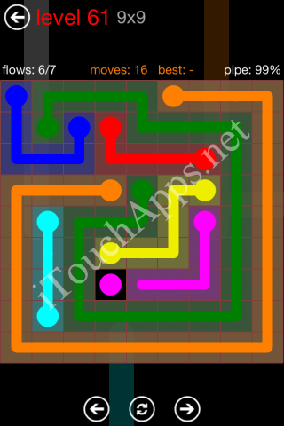 Flow Game 9x9 Mania Pack Level 61 Solution