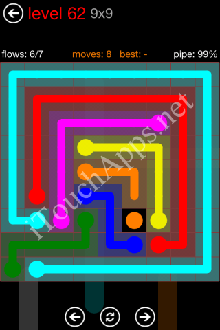 Flow Game 9x9 Mania Pack Level 62 Solution