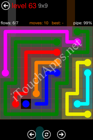 Flow Game 9x9 Mania Pack Level 63 Solution