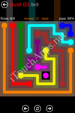 Flow Game 9x9 Mania Pack Level 65 Solution
