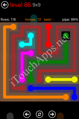 Flow Game 9x9 Mania Pack Level 66 Solution