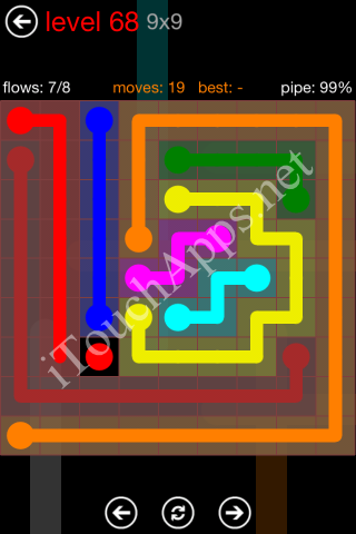 Flow Game 9x9 Mania Pack Level 68 Solution