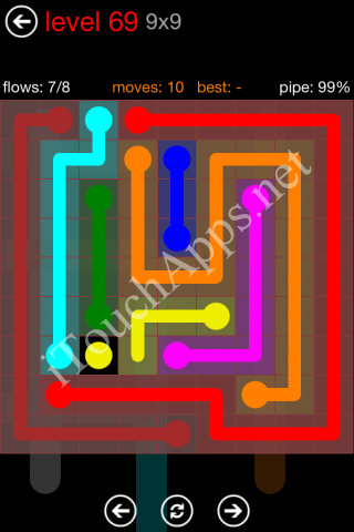 Flow Game 9x9 Mania Pack Level 69 Solution