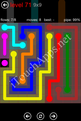 Flow Game 9x9 Mania Pack Level 71 Solution
