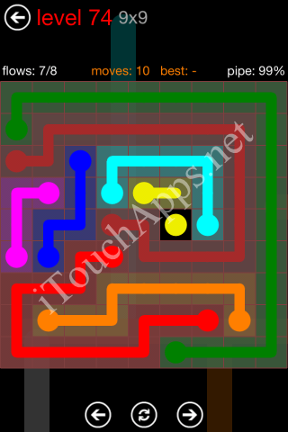 Flow Game 9x9 Mania Pack Level 74 Solution
