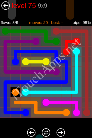 Flow Game 9x9 Mania Pack Level 75 Solution