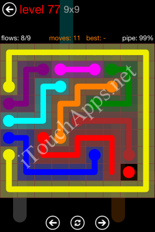 Flow Game 9x9 Mania Pack Level 77 Solution
