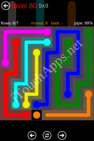 Flow Game 9x9 Mania Pack Level 80 Solution