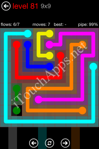 Flow Game 9x9 Mania Pack Level 81 Solution