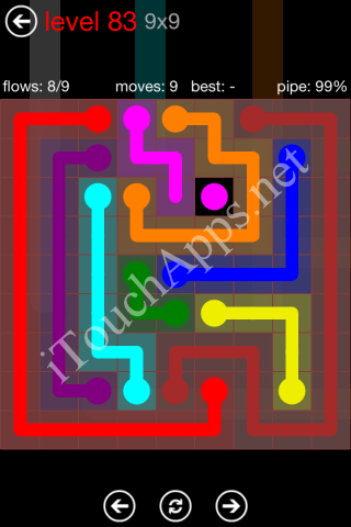 Flow Game 9x9 Mania Pack Level 83 Solution