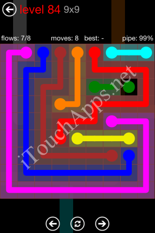 Flow Game 9x9 Mania Pack Level 84 Solution
