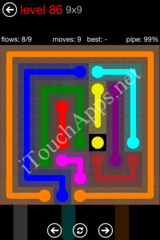 Flow Game 9x9 Mania Pack Level 86 Solution