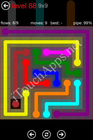 Flow Game 9x9 Mania Pack Level 88 Solution