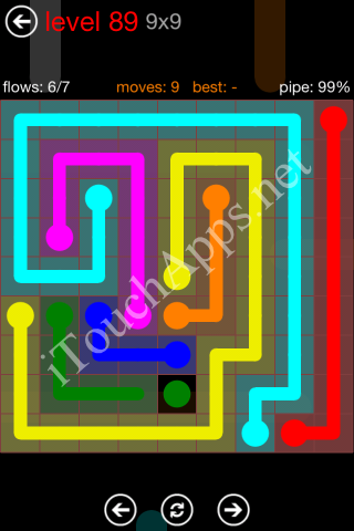 Flow Game 9x9 Mania Pack Level 89 Solution