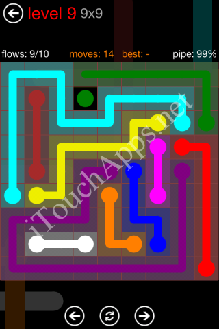 Flow Game 9x9 Mania Pack Level 9 Solution