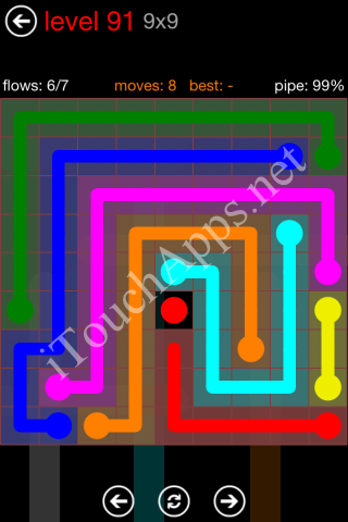 Flow Game 9x9 Mania Pack Level 91 Solution