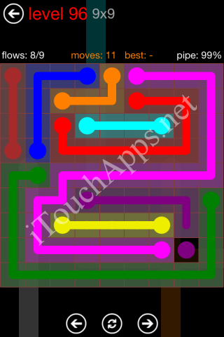 Flow Game 9x9 Mania Pack Level 96 Solution