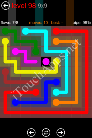 Flow Game 9x9 Mania Pack Level 98 Solution