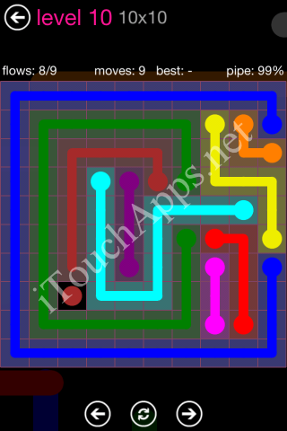 Flow Pink Pack 10 x 10 Level 10 Solution