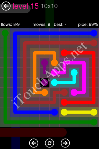 Flow Pink Pack 10 x 10 Level 15 Solution