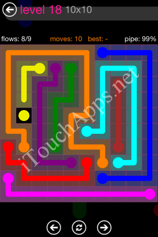 Flow Pink Pack 10 x 10 Level 18 Solution