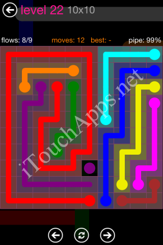 Flow Pink Pack 10 x 10 Level 22 Solution