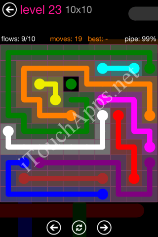 Flow Pink Pack 10 x 10 Level 23 Solution