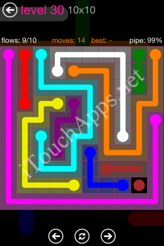 Flow Pink Pack 10 x 10 Level 30 Solution