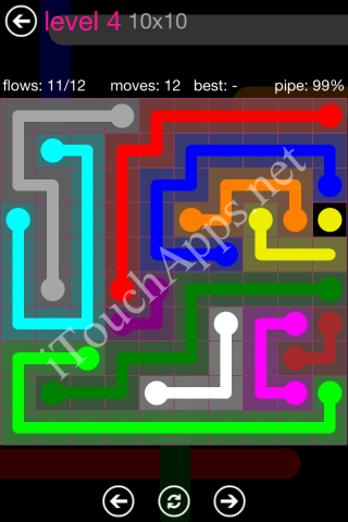 Flow Pink Pack 10 x 10 Level 4 Solution